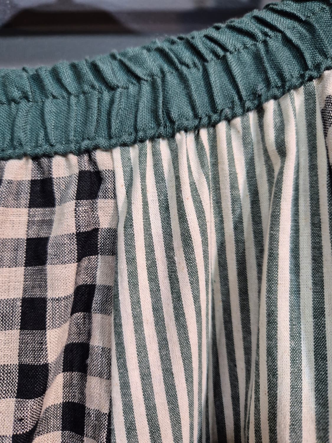 린넨 패치워크 롱 스커트 허리단면 41 33 34 35인치 가능 상품이미지4