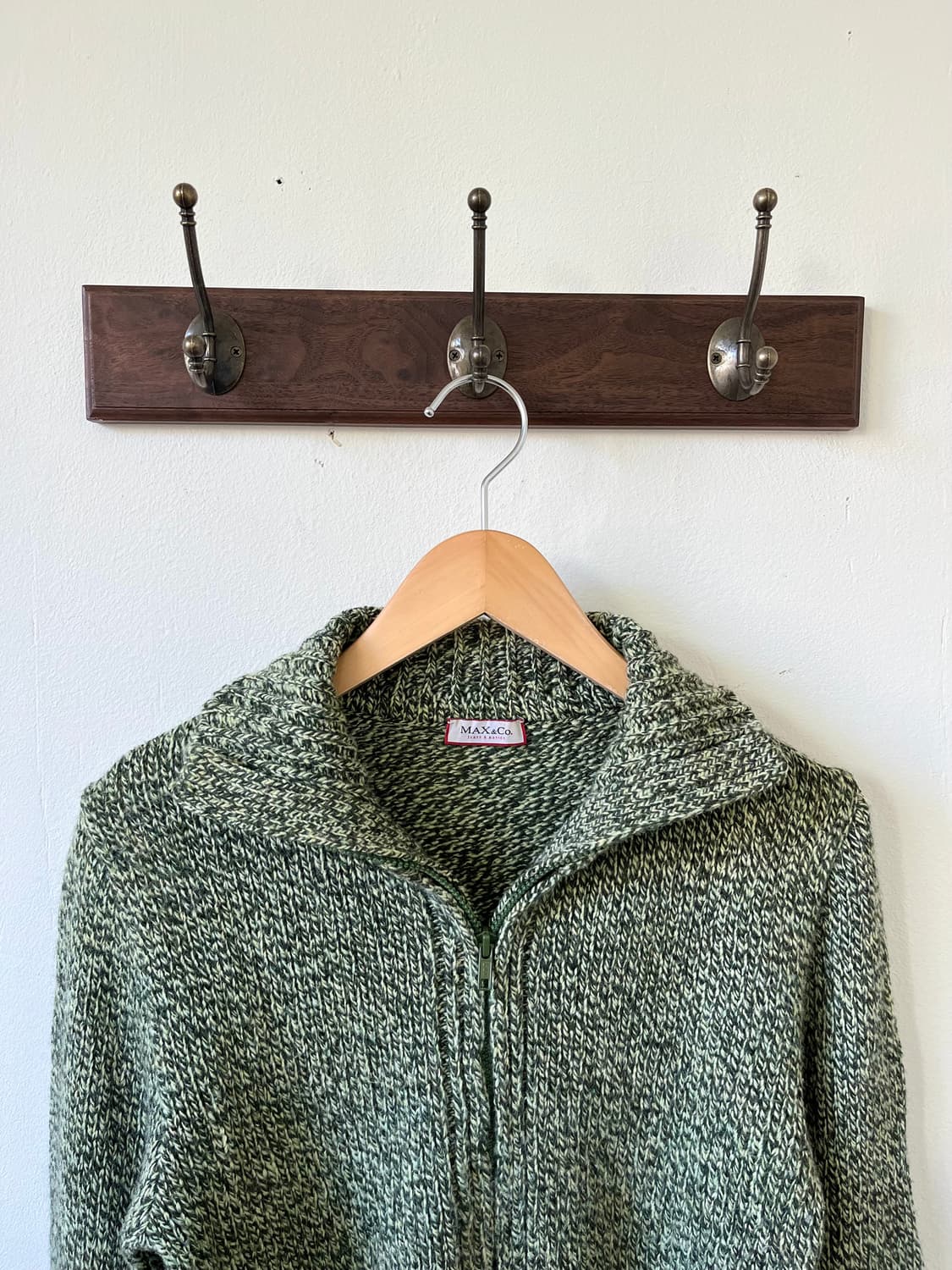 MAX&Co. 올리브 그린 니트집업 상품이미지2