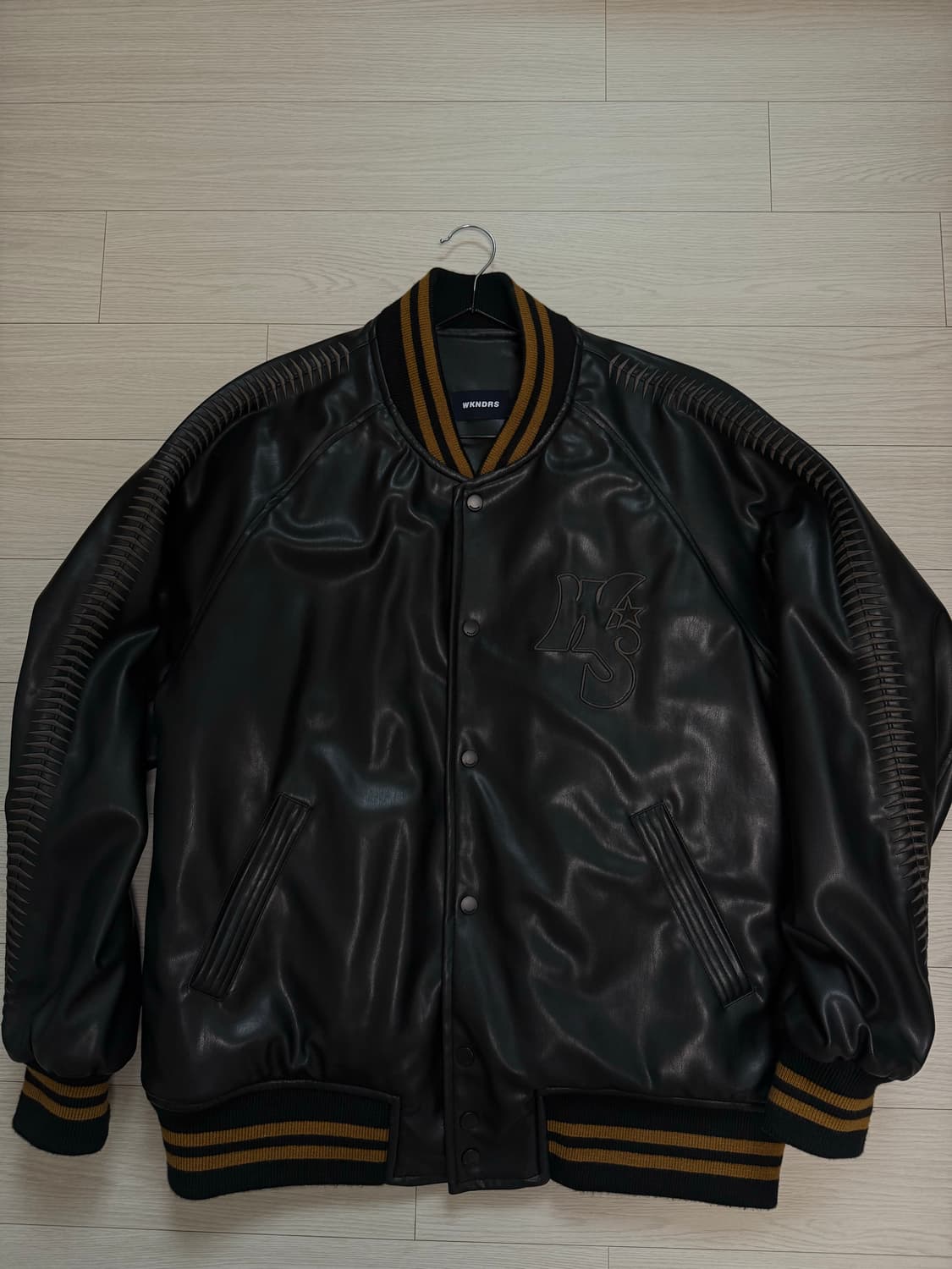 위캔더스 바시티레더자켓 상품이미지5