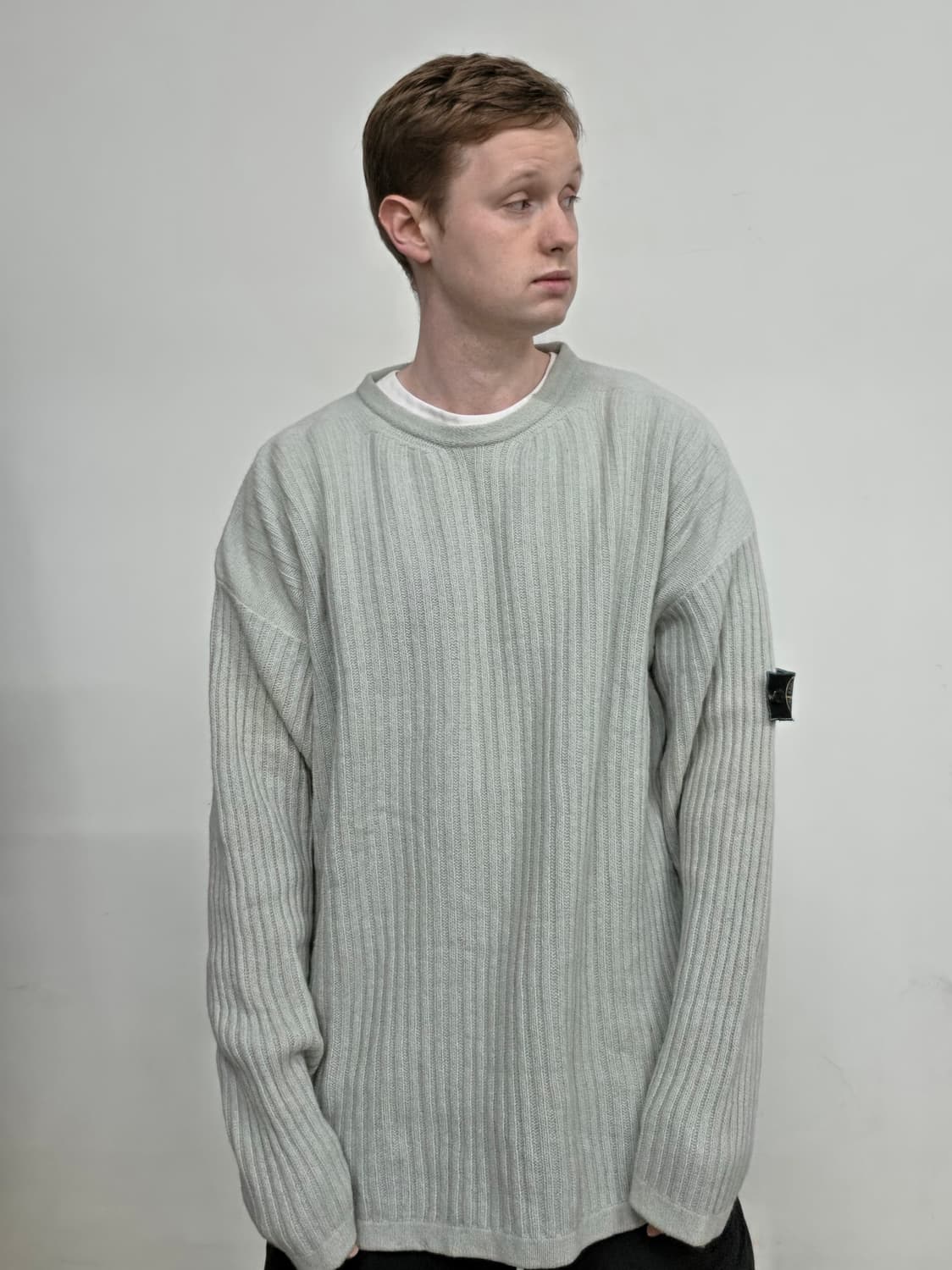 92/93 스톤 아일랜드 그린 엣지 민트, 울 오버사이즈 니트 상품이미지2