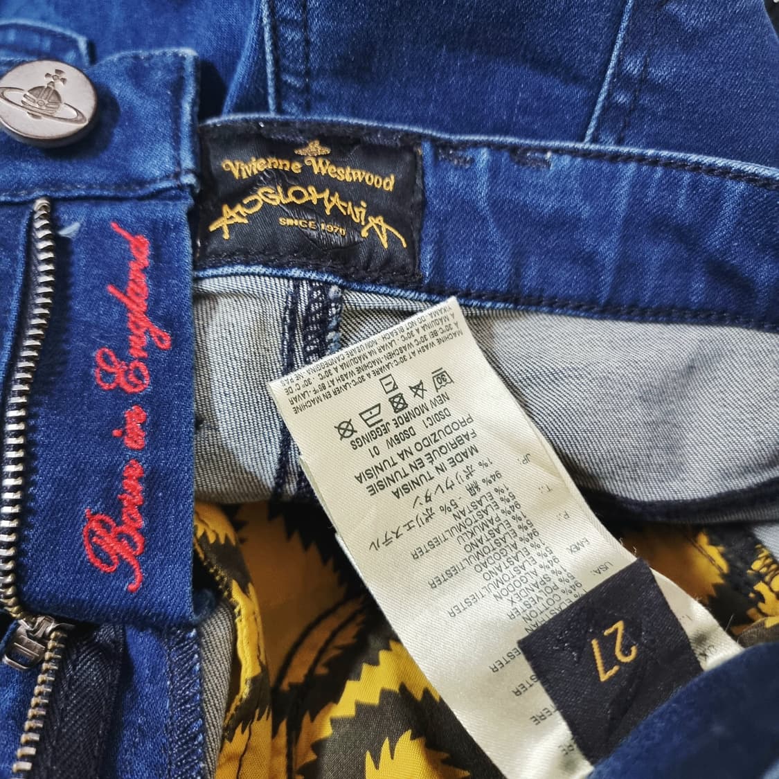 비비안웨스트우드 앵글로매니아 청바지 데님팬츠 데님진 (표기27) 상태최상 상품이미지9