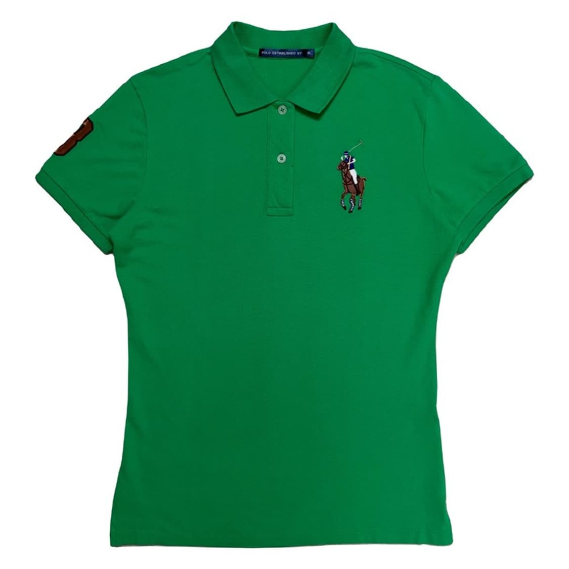폴로 랄프로렌 빅포니 스키니핏 PK 카라 티셔츠 그린 XL 상품이미지1
