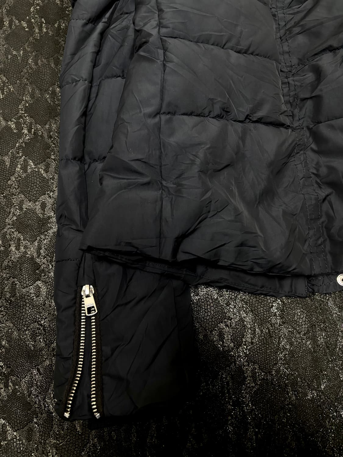 “Bershka” Fur Trimming Navy Padded Jacke 상품이미지6