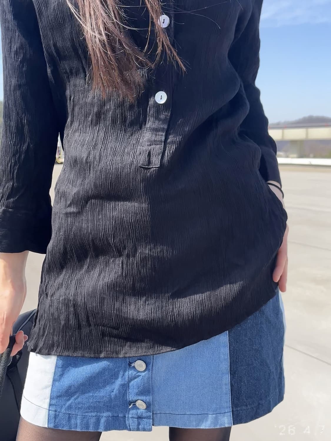 Patchwork Denim Skirt 패치워크 데님 스커트 상품이미지6