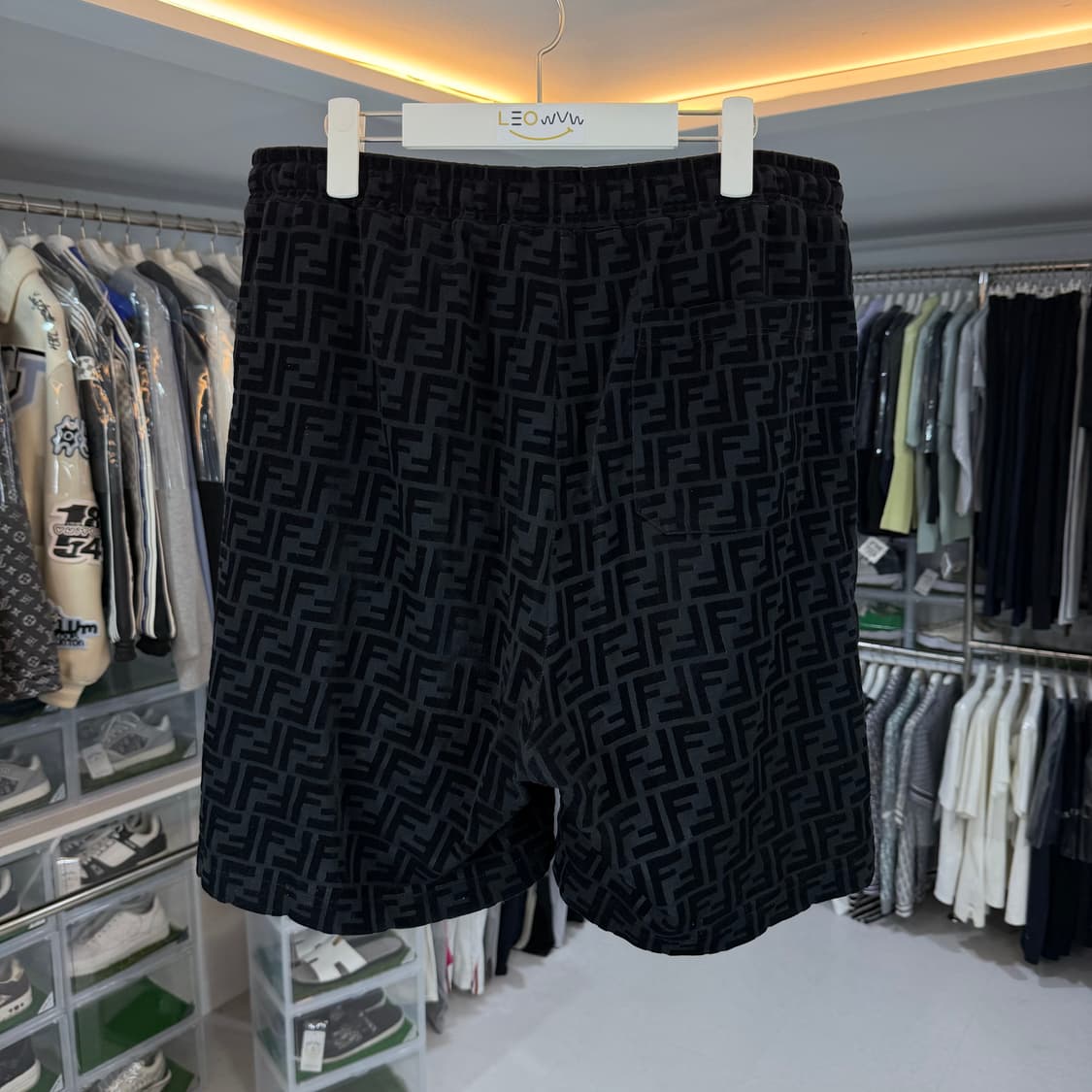 [리오브] 펜디 FF 풀 모티프 코튼 피케 버뮤다 반바지 상품이미지2