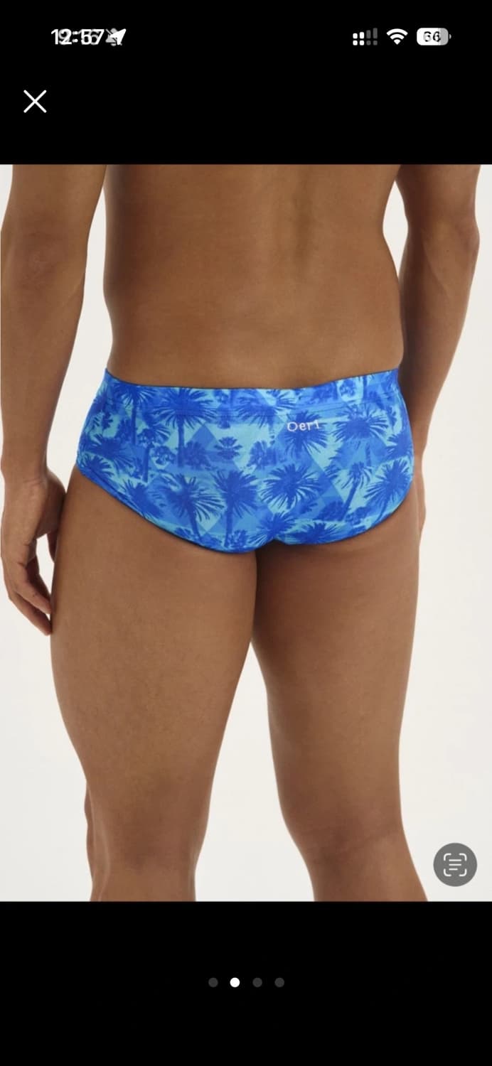 Oeri 오에리 남성 수영복 블루 야자수 패턴 상품이미지2