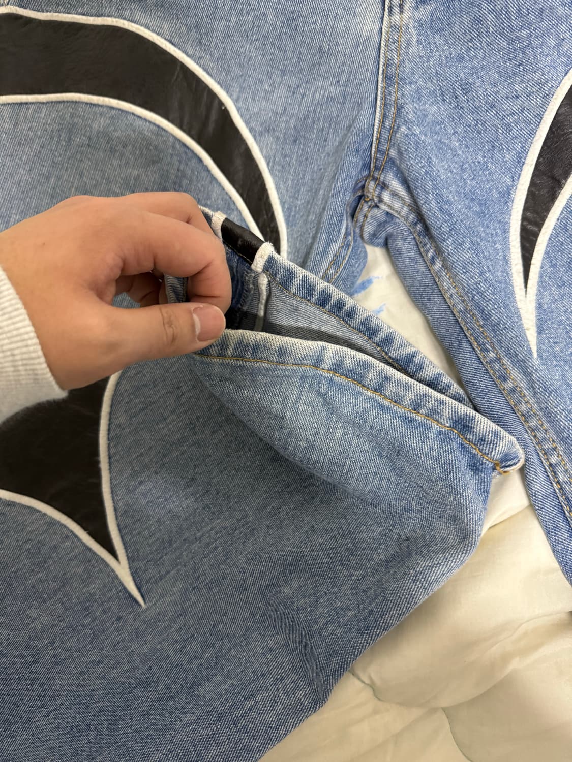 떠그클럽 레더워싱데님팬츠 M 상품이미지4