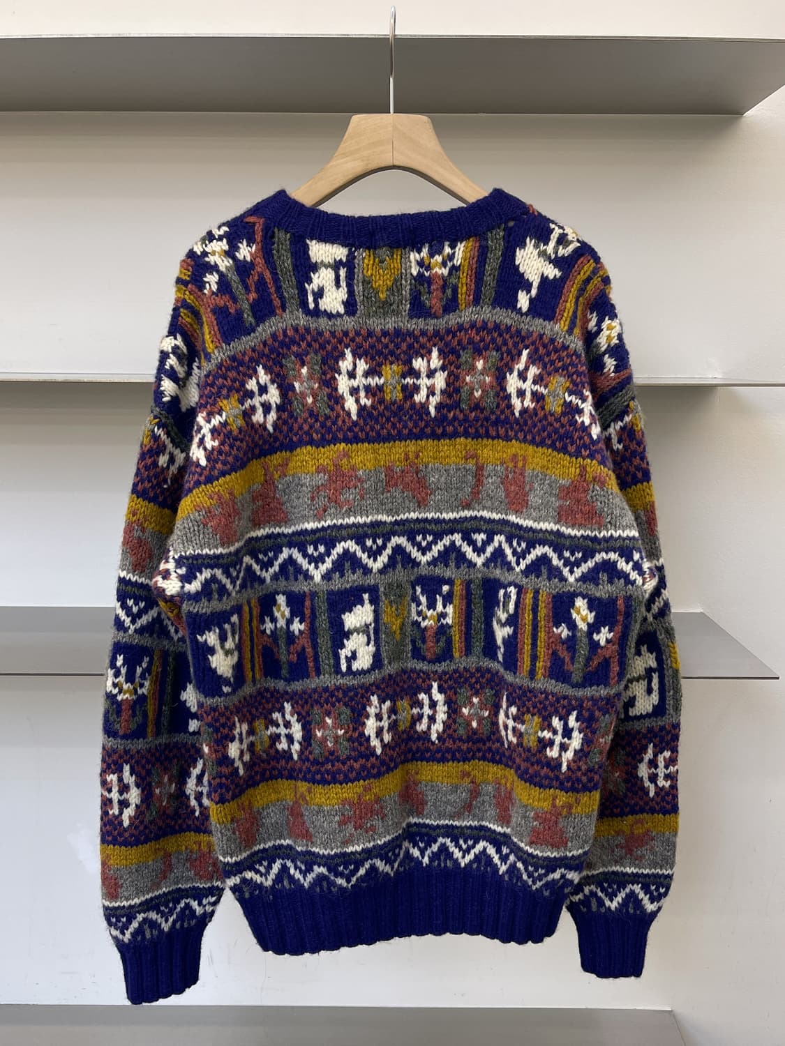 간사이 야마모토 90s 페어아일 헤비 울 스웨터 상품이미지4