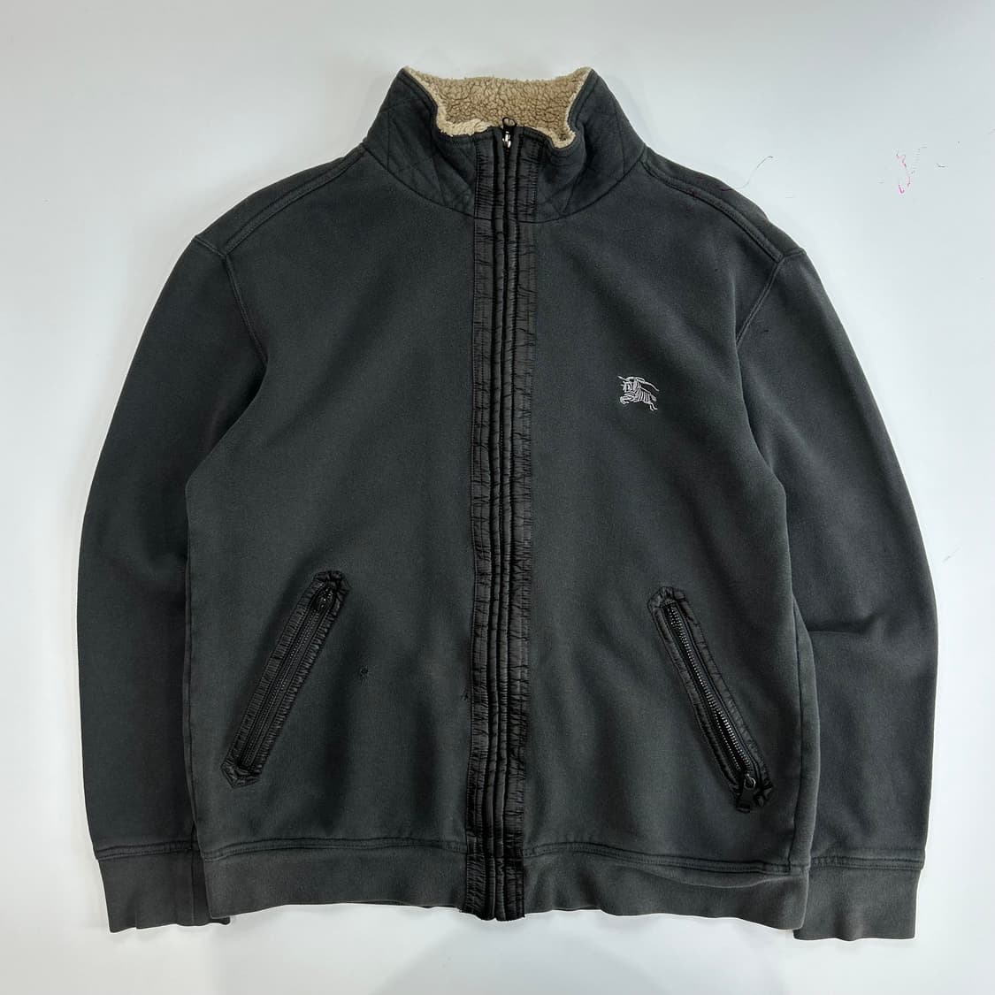 Burberry 버버리 블랙 라벨 90‘s 아카이브 자수 집업 자켓 상품이미지3