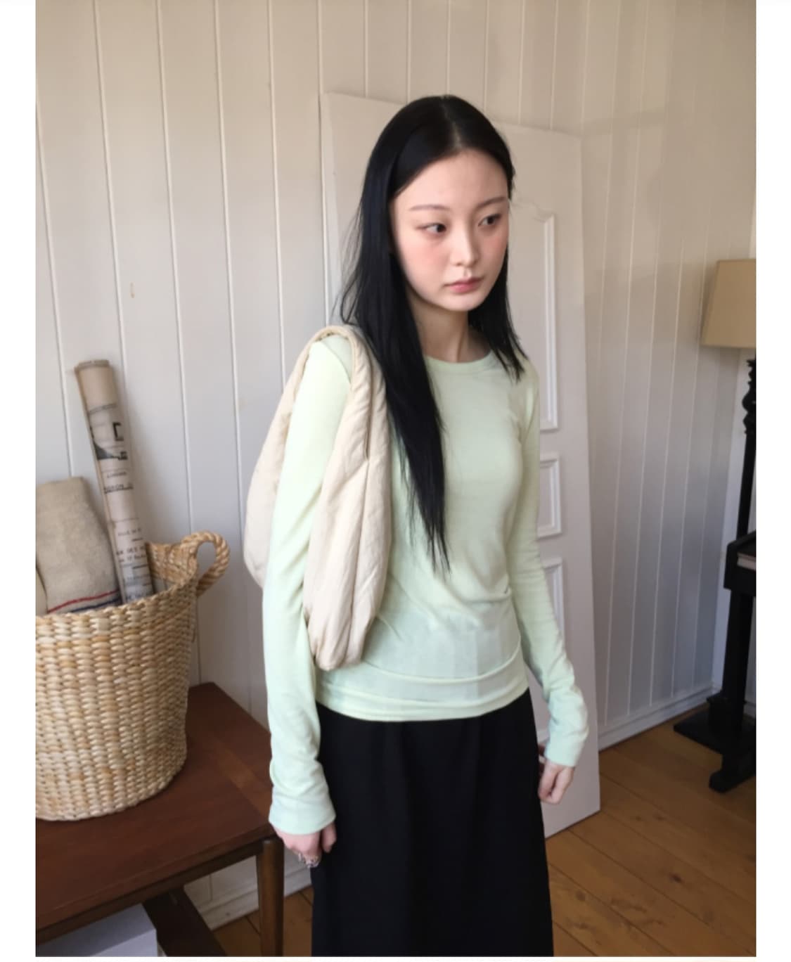 하우유 베오 슬림 컬러 베이직 긴팔티 상품이미지1