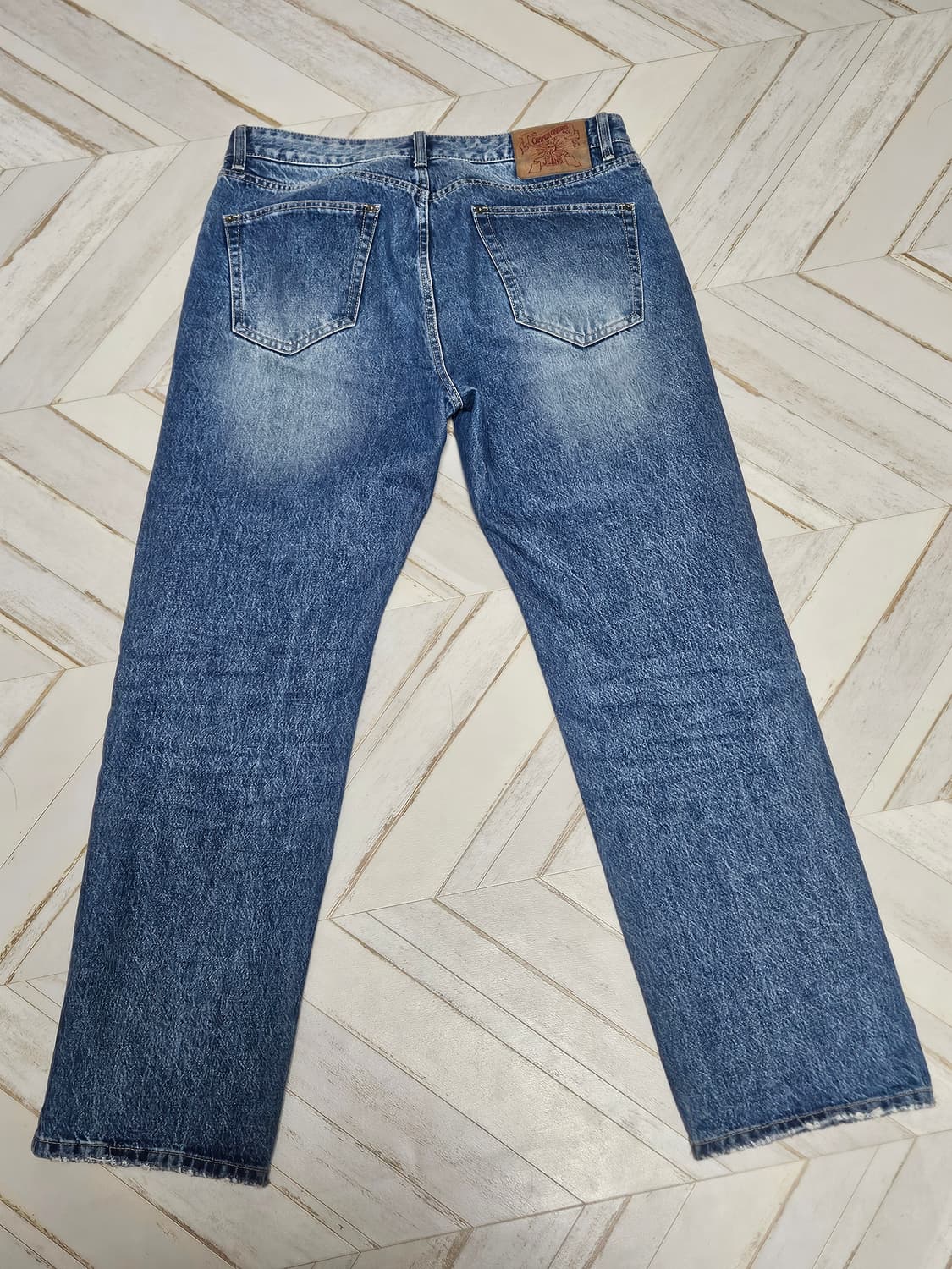 쿠어 켄톤 플라이 스트레이트 데님 팬츠 워시드블루 XL 상품이미지2