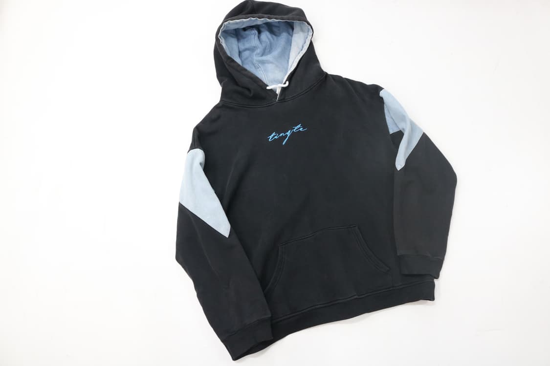 팅글러 Tingte 빈티지 데님 배색 후드 스웨트셔츠 상품이미지2