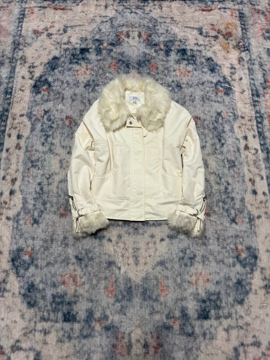 Armani ivory trimming fur jacket 상품이미지2