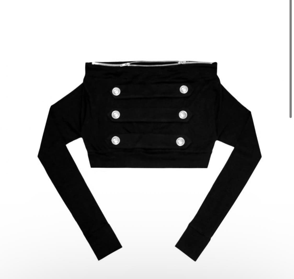 퍼니포니 Punypony zip Shoulder Cropped Top  상품이미지1