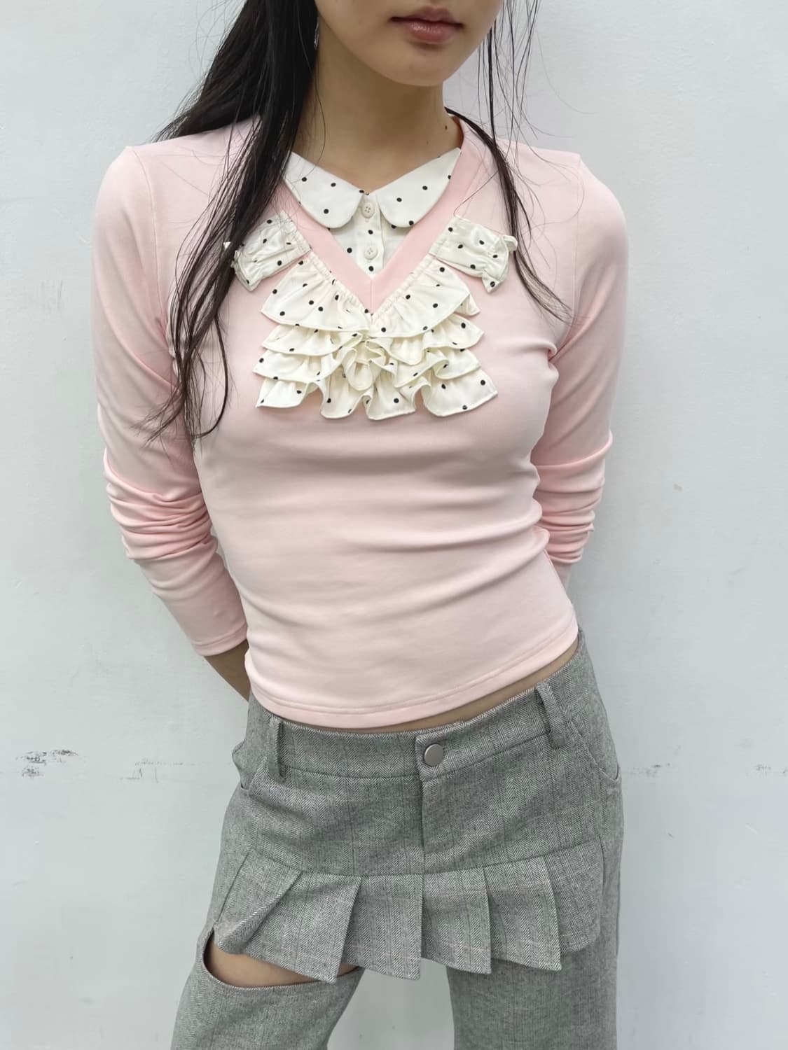 9266studio 핑크 톱 상품이미지2