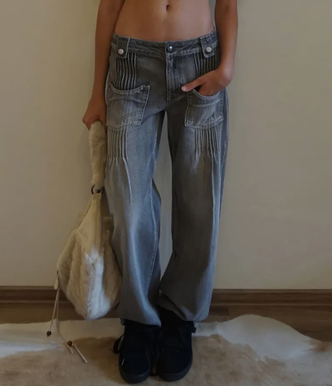 (구해요) Pintuck Pocket Denim Pants 상품이미지1