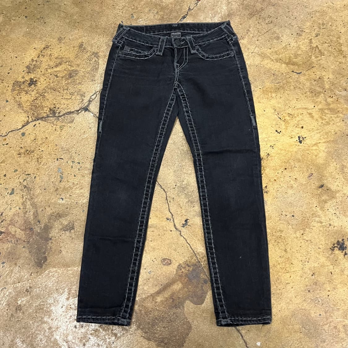 [정품/25] 트루릴리젼 블랙 스티치 데님 바지 b18 상품이미지2
