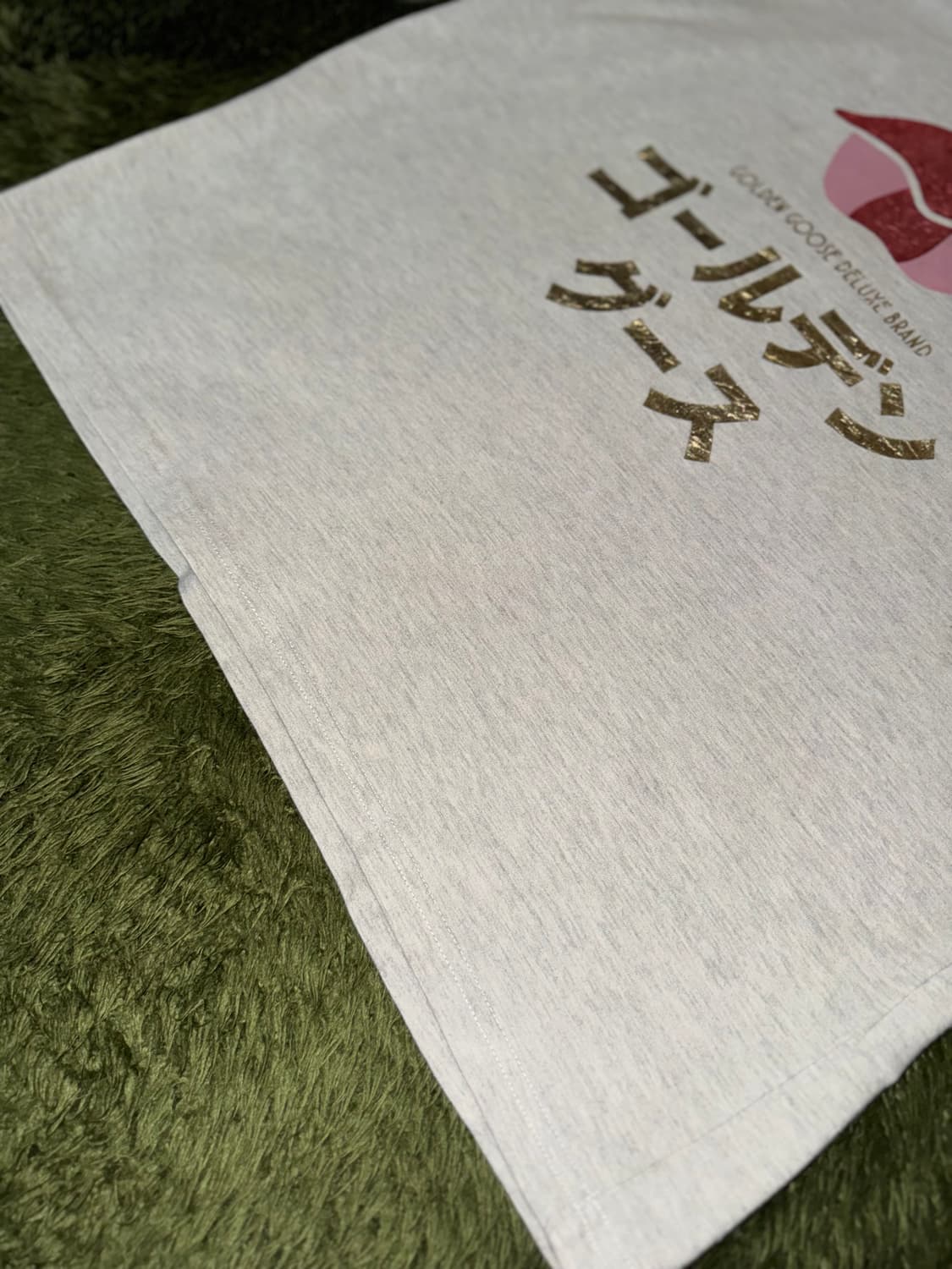 [S] 골든구스 17ss 립 앤 골드포일 재패니즈 레터링 티셔츠 멜란지 상품이미지5