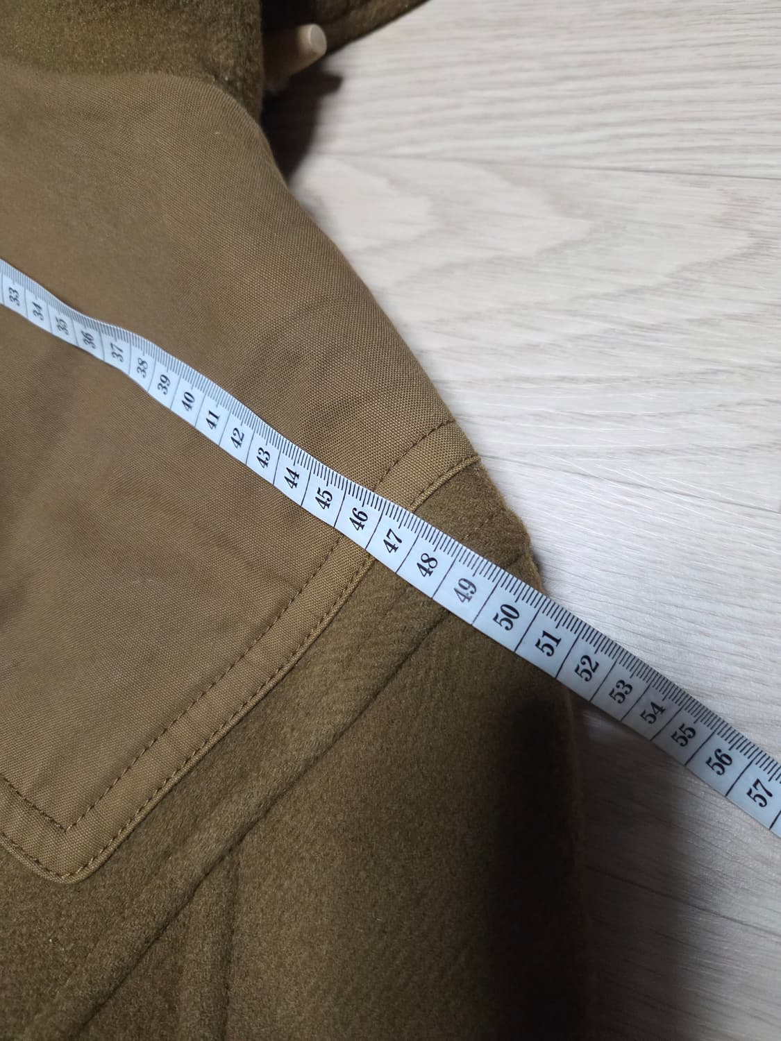 (3~4회 착용)BEAN POLE 패치 더플코트 떡볶이 코트 빈폴 상품이미지9