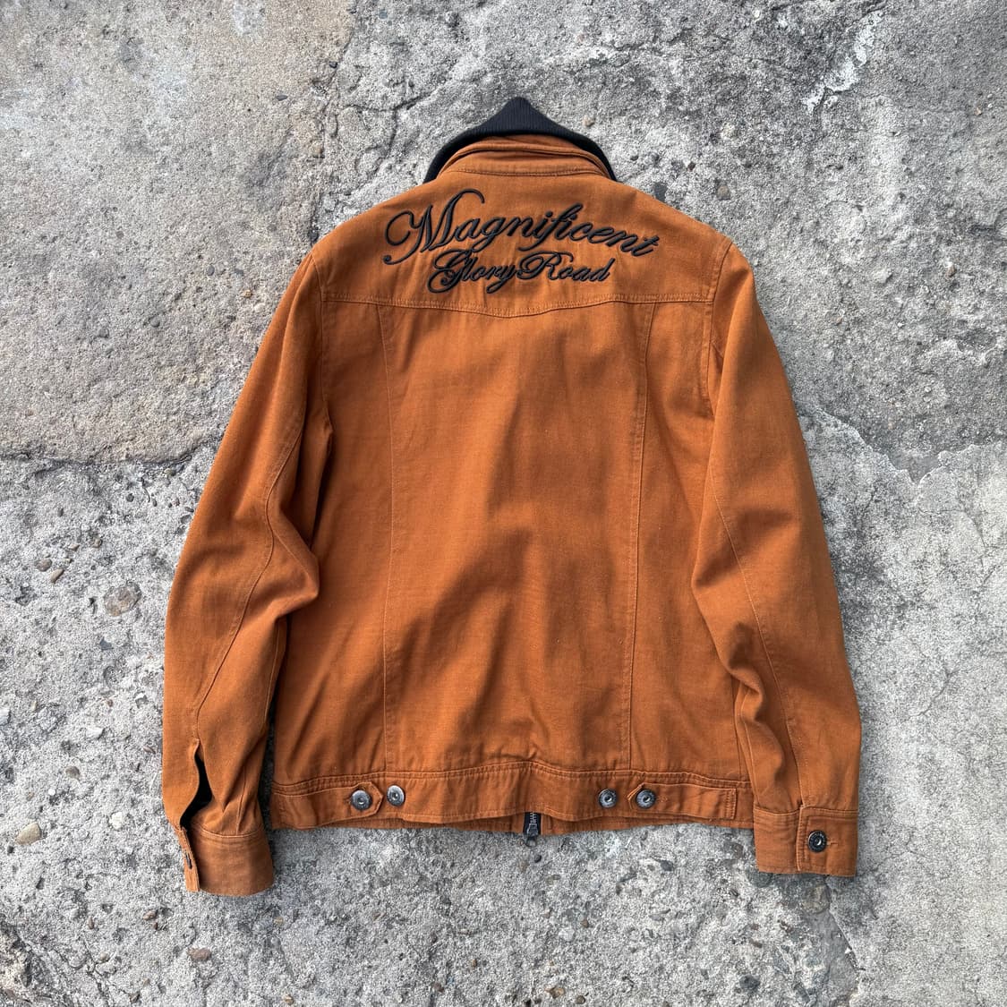 빈티지 다크 머스타드 레이어링 자켓 상품이미지3