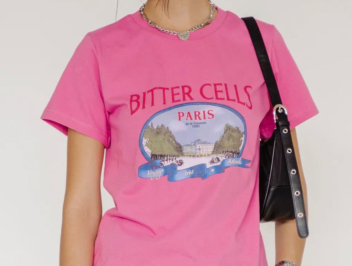 비터셀즈 Bittercells 팰리스 티-핑크 (1사이즈 크롭 버전) 상품이미지2