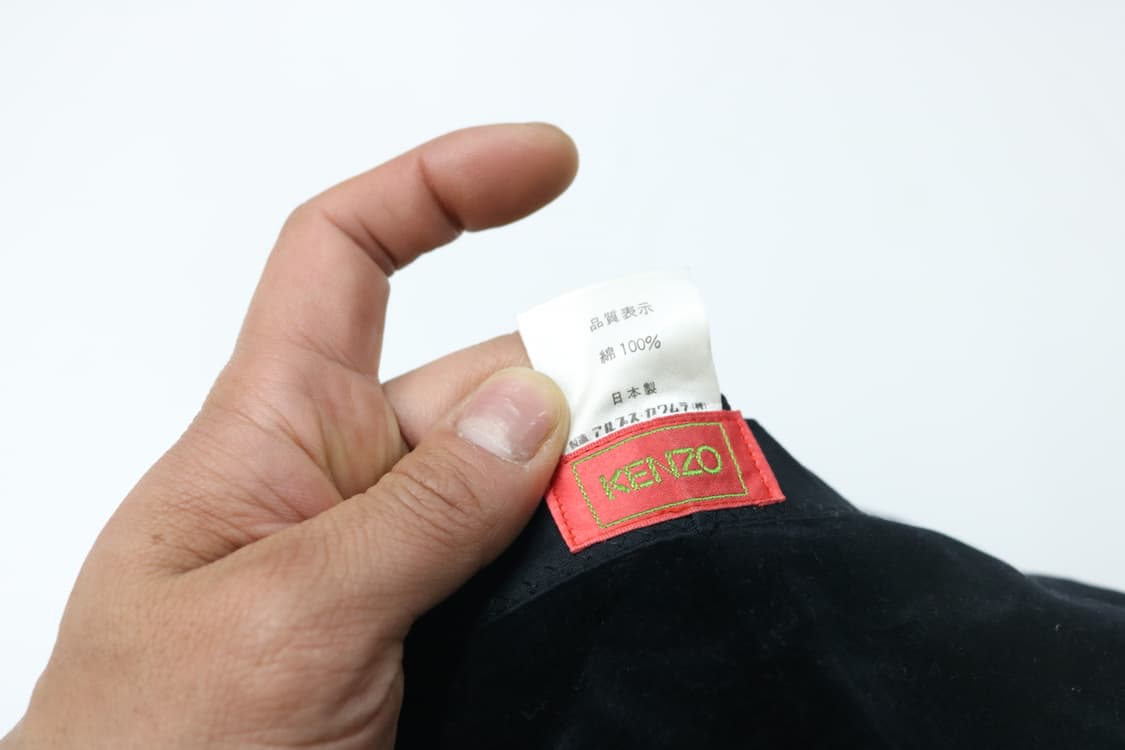 겐조(KENZO) 빈티지 벨벳 셔링 블랙 버킷햇 상품이미지6