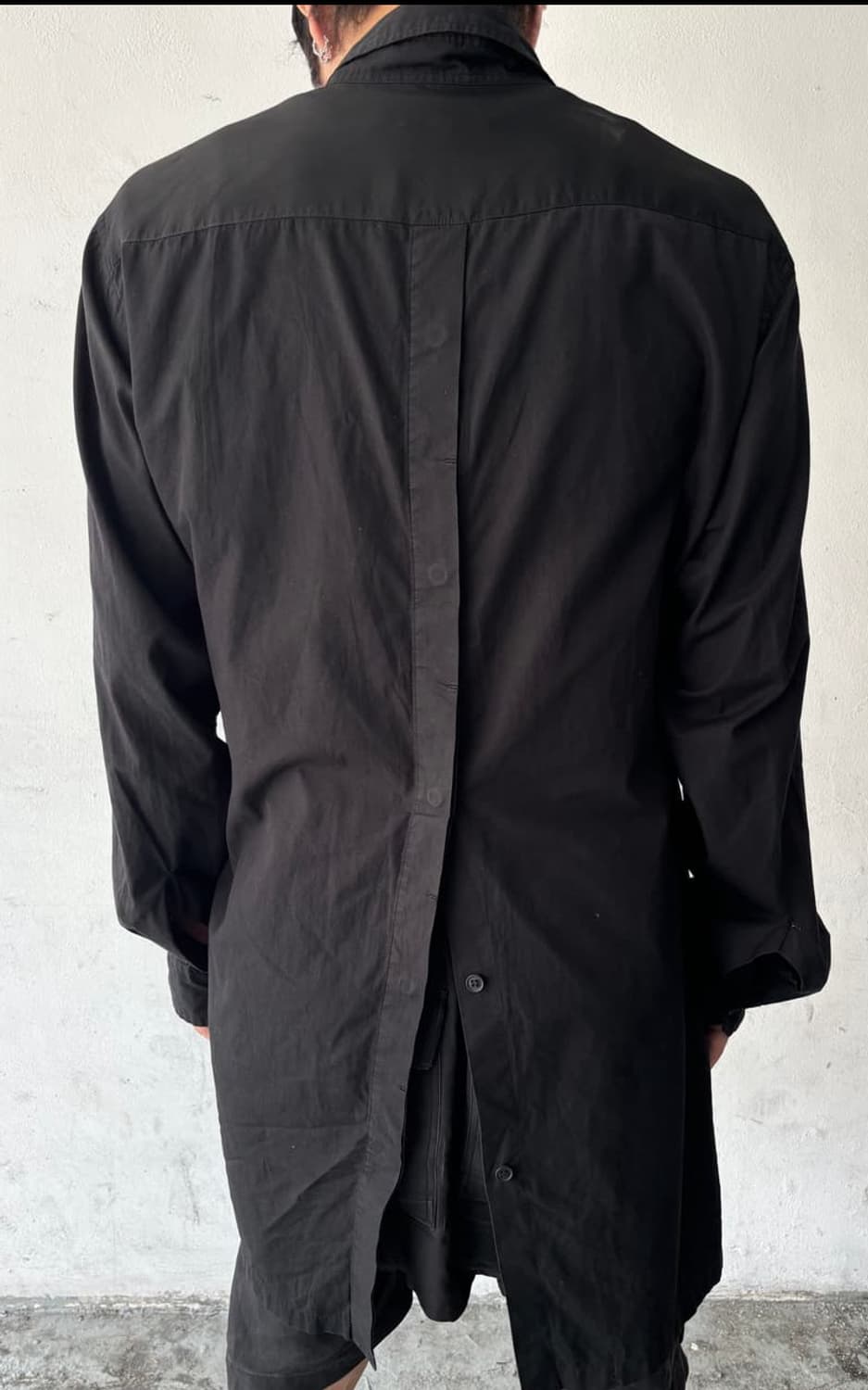 요지야마모토 뿌르옴므 절개 롱 셔츠 상품이미지2