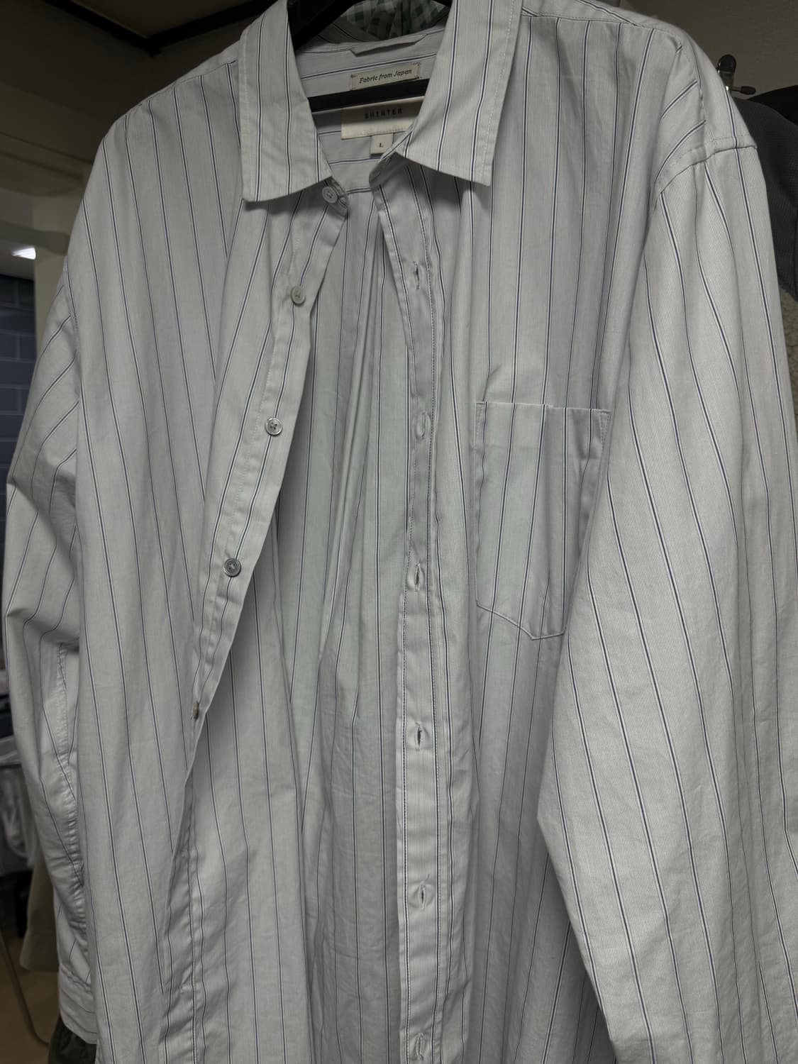 셔터 스트라이프 셔츠 L 스페셜 컬러 상품이미지3