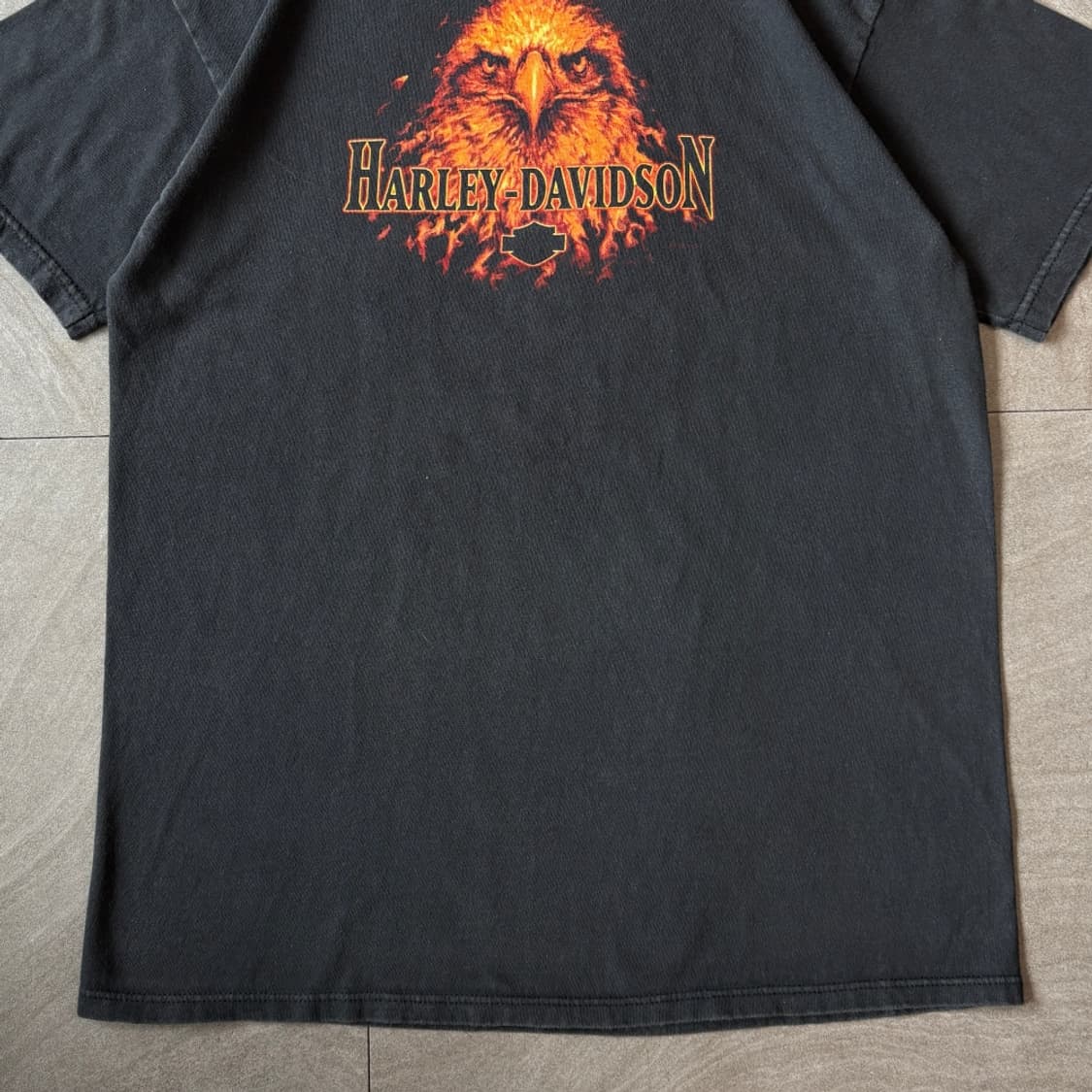 00년 미국 생산 할리데이비슨 플레임 이글 반팔 티셔츠 상품이미지4
