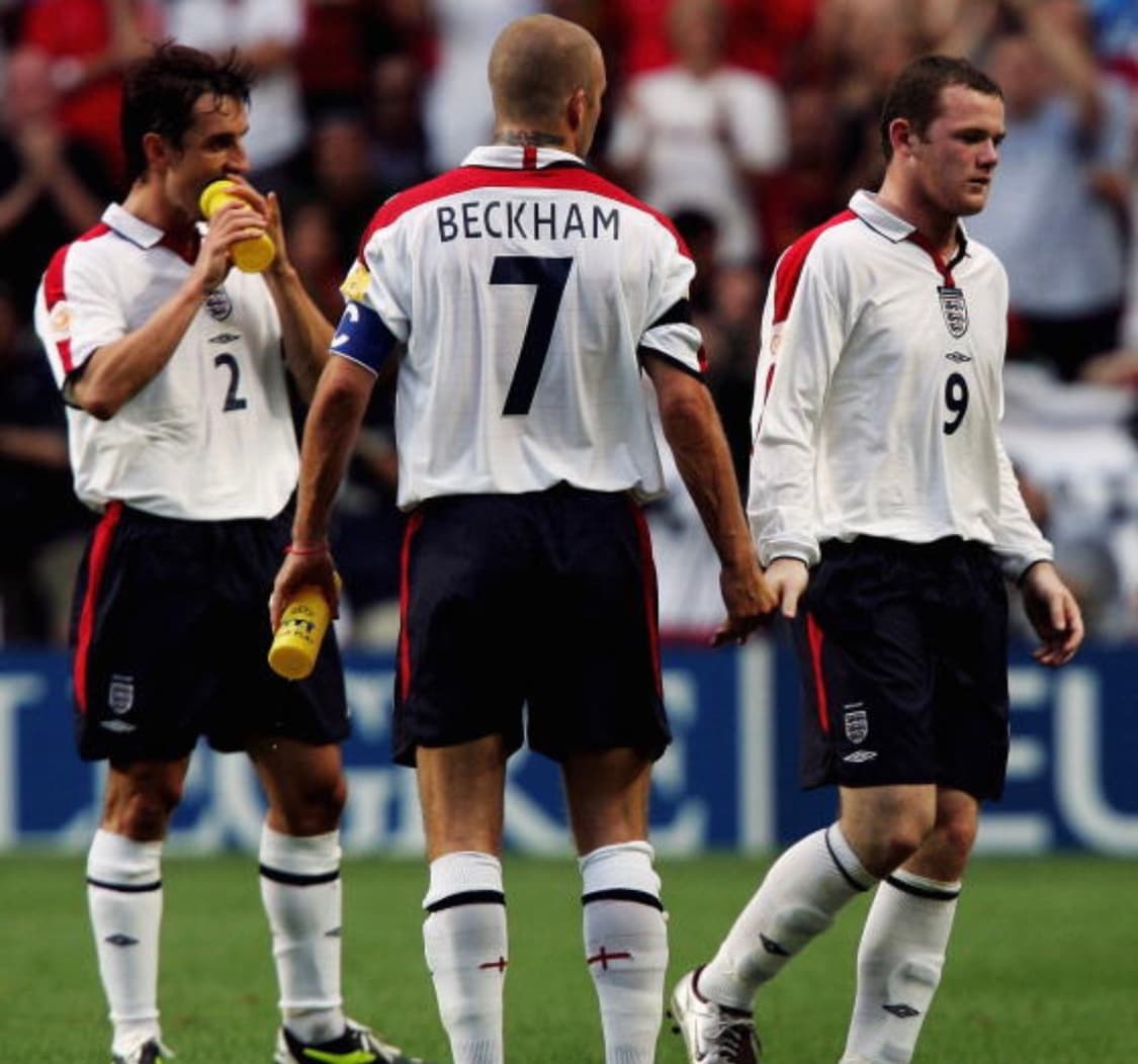 [S] 엄브로 잉글랜드 국대 04-06 홈 베컴 마킹 유니폼 상품이미지2