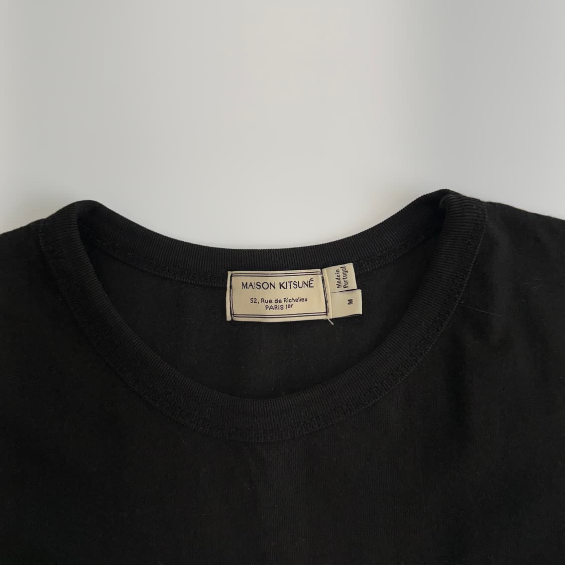Maison kitsune 메종키츠네 포켓 블랙 반팔 상품이미지5