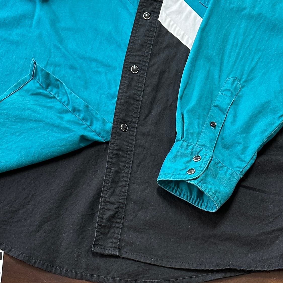 랭글러 라이트닝 컬러블록 웨스턴 셔츠 XL 상품이미지4