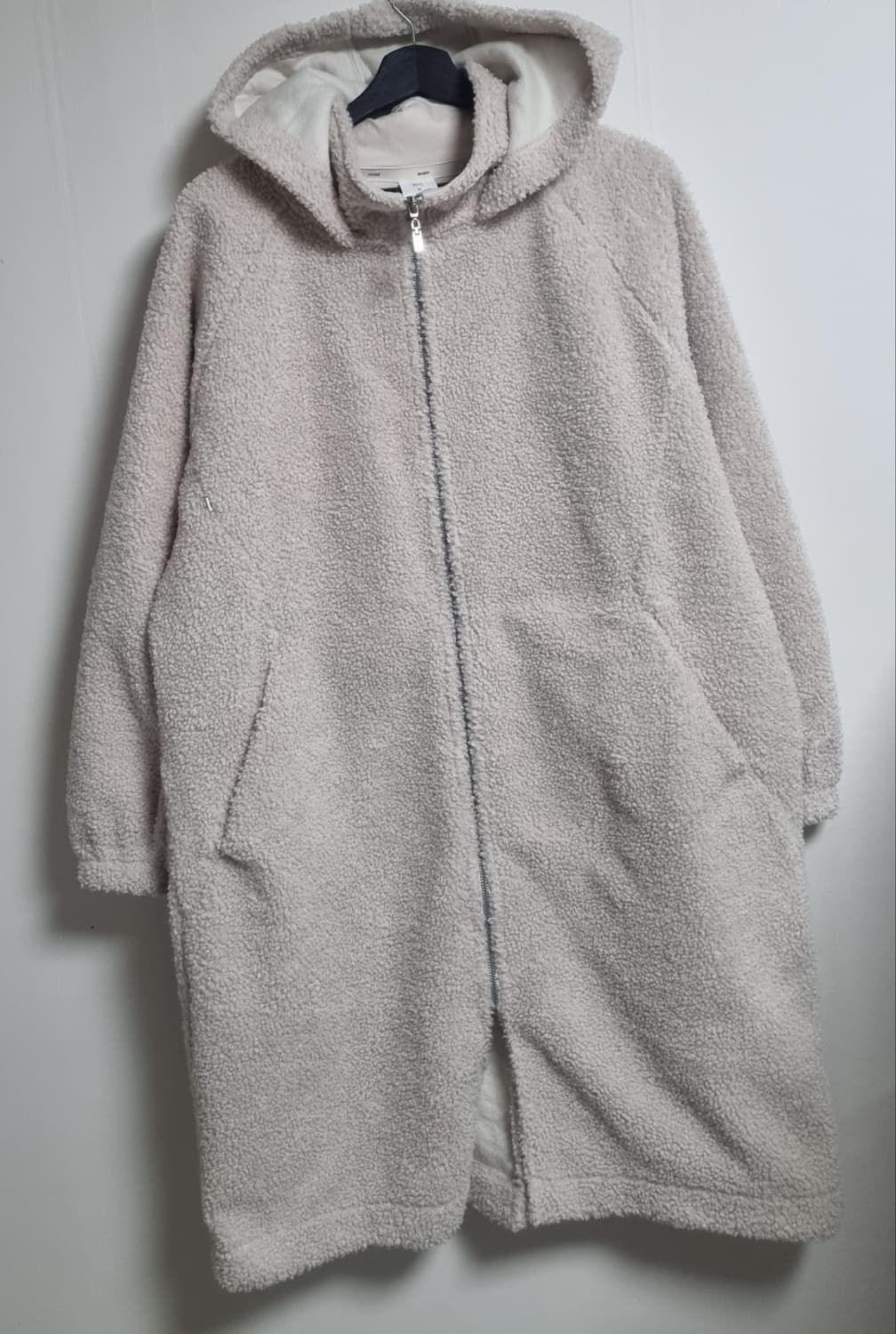 4사이즈) 안다르 아이보리 롱 후리스 플리스 후드집업 상품이미지1