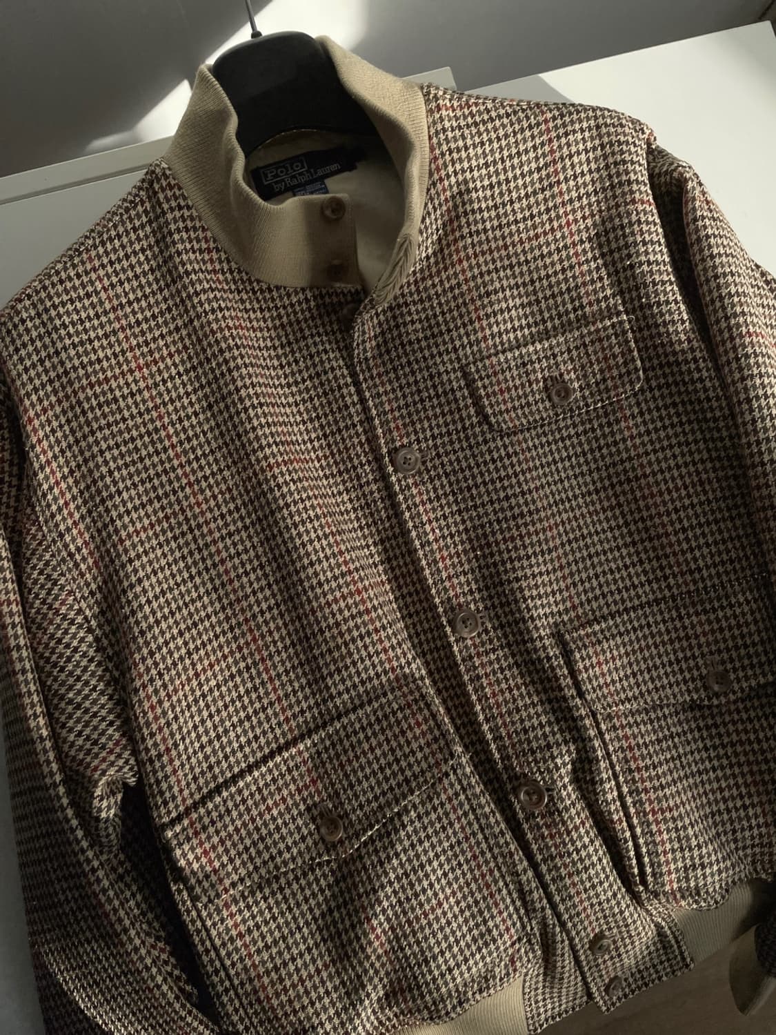 80s 폴로 랄프로렌 하운드투스 트위드 블루종 자켓 상품이미지2