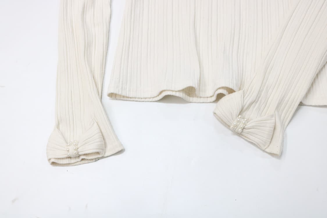 엑시스팜 큐빅 디테일 긴팔티셔츠 상품이미지6