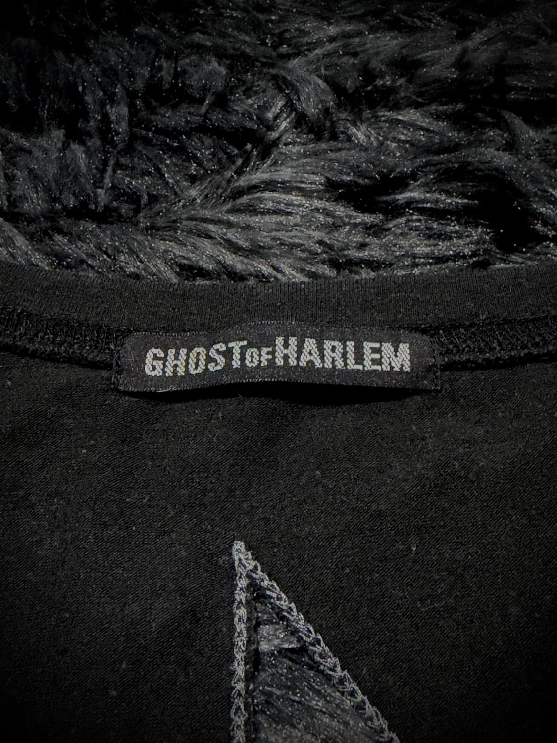 GHOST of HARLEM 크로스 스파이더웹 컷아웃 블랙 반팔 티셔츠 상품이미지9