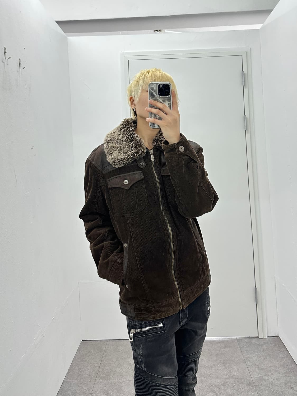 Vintage fur corduroy jacket 상품이미지1