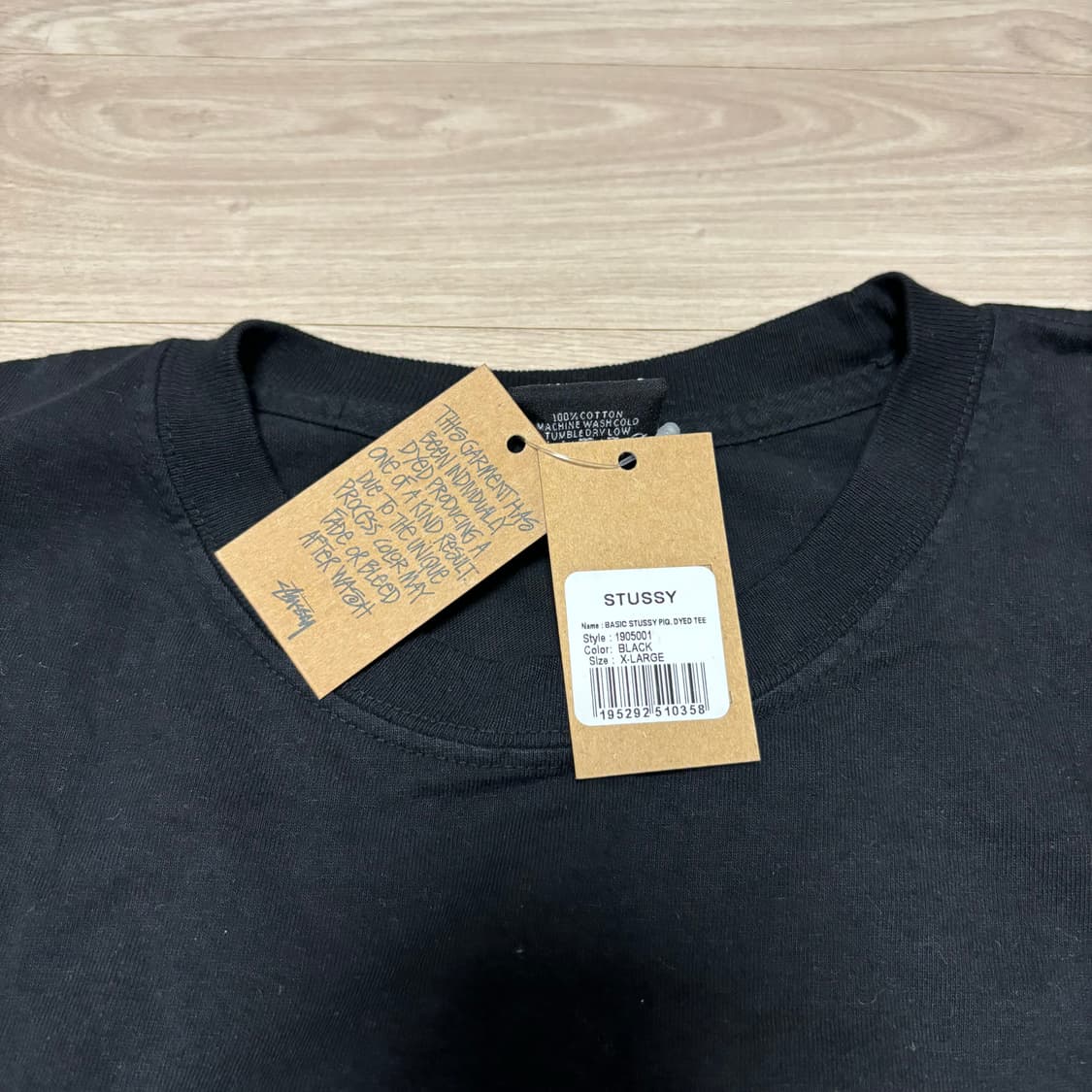 스투시 베이직 로고 반팔 티셔츠 Black (XL) 상품이미지5