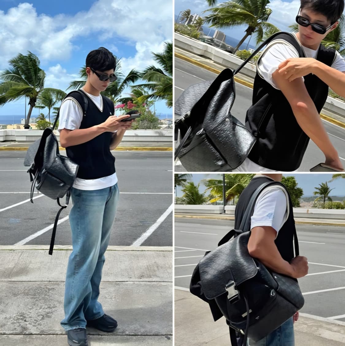 [박보검착용] 셀린느 트리옹프 브이넥 울 스웨터 베스트 블랙 S 사이즈! 상품이미지1