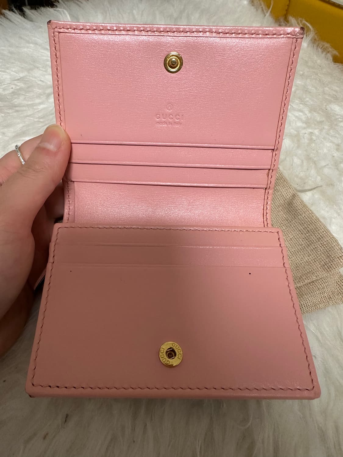구찌 홀스빗 핑크 반지갑 상품이미지6
