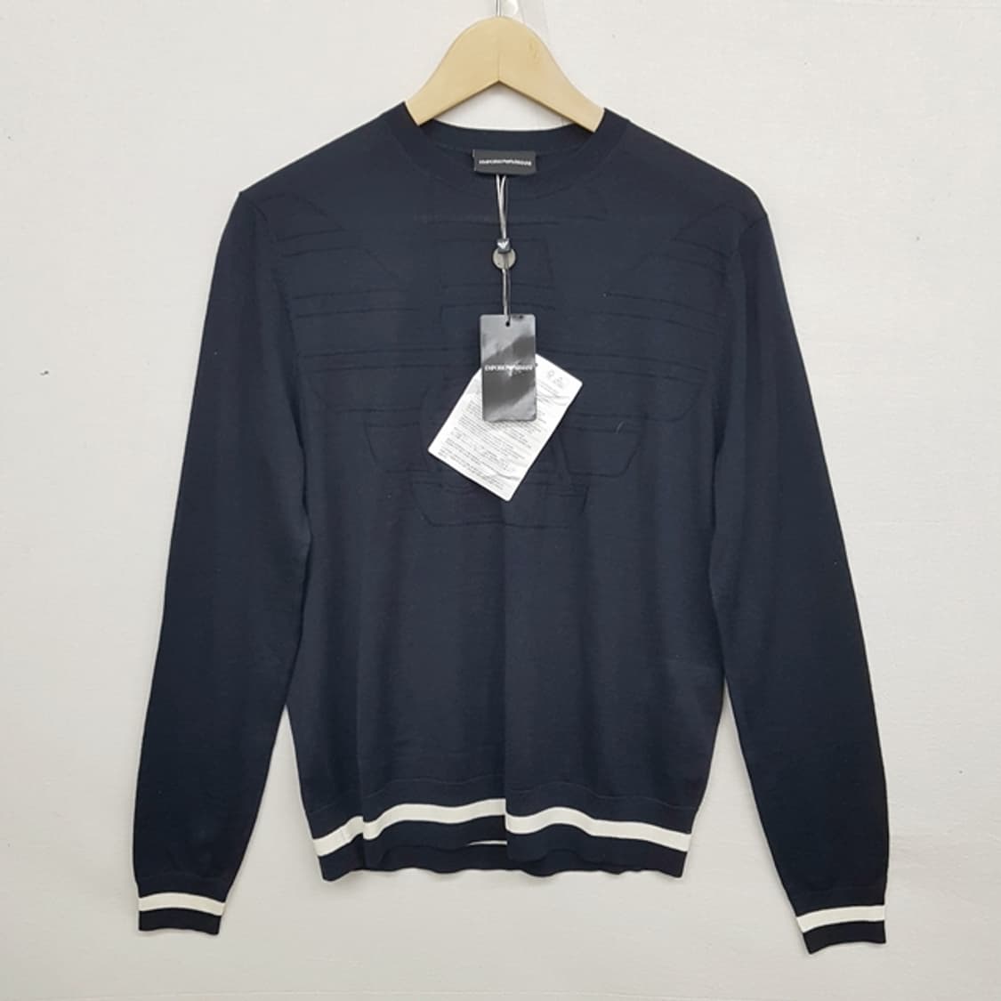 [새상품] EMPORIO ARMANI 아르마니 울 티셔츠 네이비 상품이미지1