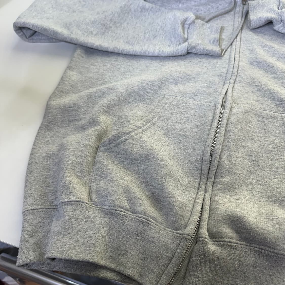 M 챔피온 USA 오버핏 그레이 코튼 후드집업 상품이미지4