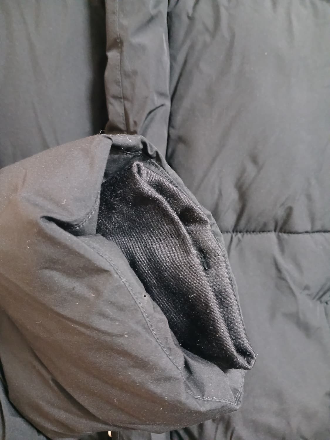 (XL,105)스파오 남녀공용 웰론 숏패딩 블랙 상품이미지7