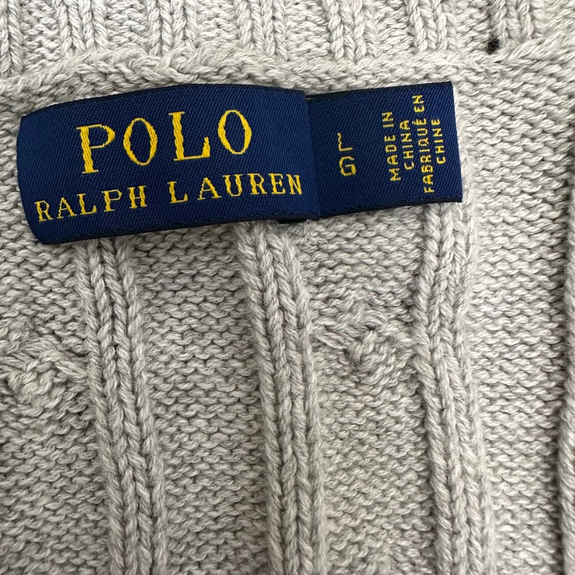 POLO 폴로 랄프로렌 브이넥 케이블 여성 니트 L 상품이미지5