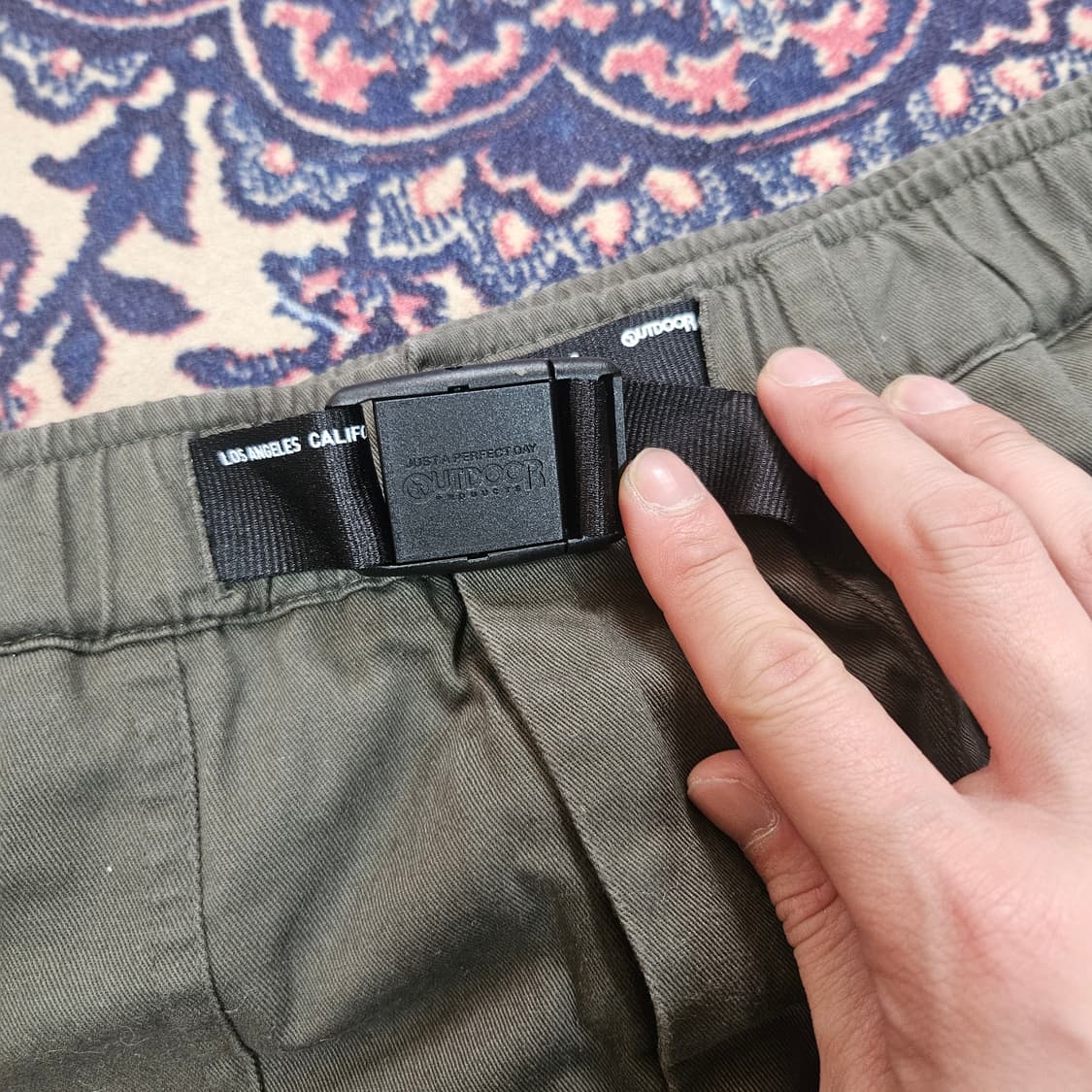 아웃도어프로덕트 A라인 벨트 카키 미니 스커트 M 상품이미지6