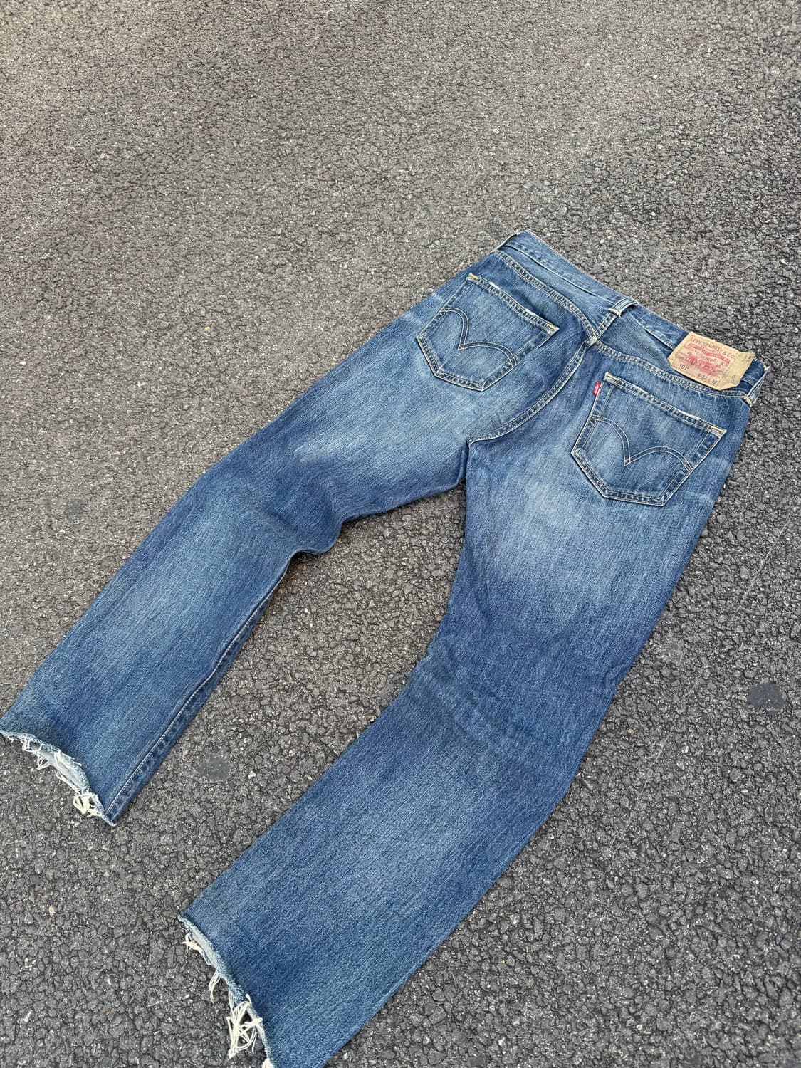 00‘s Levi’s 501 빈티지 워싱 컷팅 데님팬츠 상품이미지10