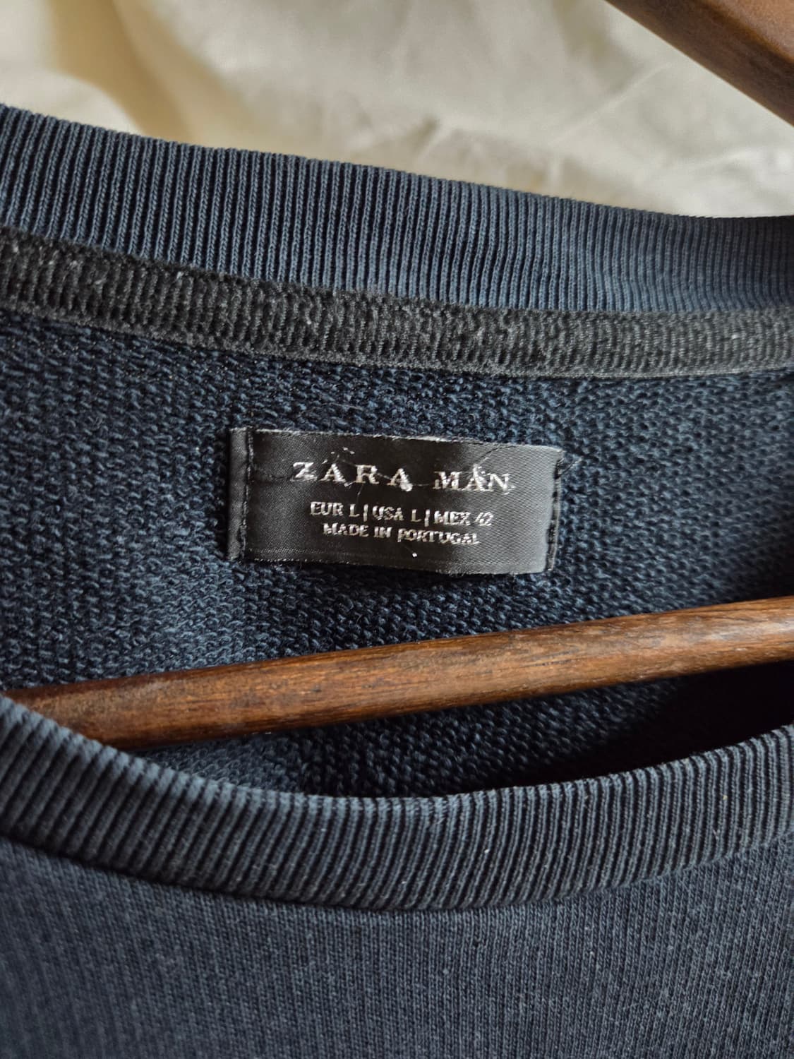 자라 맨 해골 프린팅 긴팔 티셔츠 블랙 L 상품이미지3