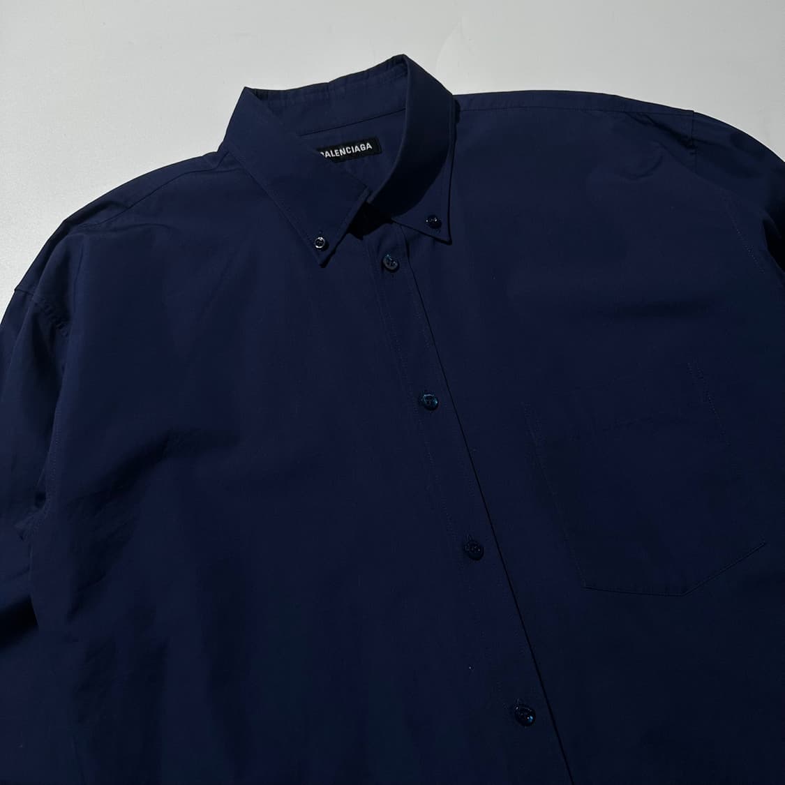 (매장판) 발렌시아가 백로고 셔츠 네이비 상품이미지3