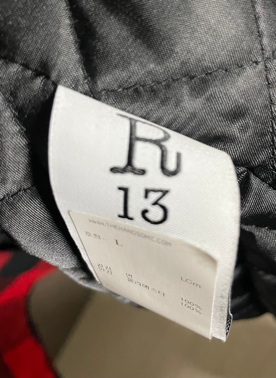 R13 남성 체크 패딩 셔츠 상품이미지3