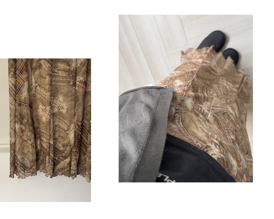 [VTG] graphic printing long skirt 상품이미지3